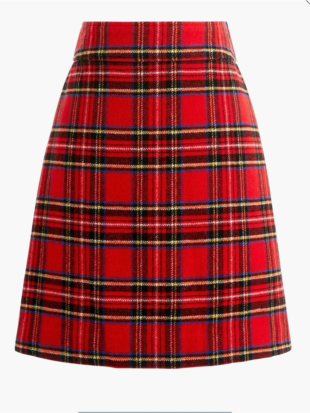 J. Crew Factory Red Tartan Plaid A-Line Skirt